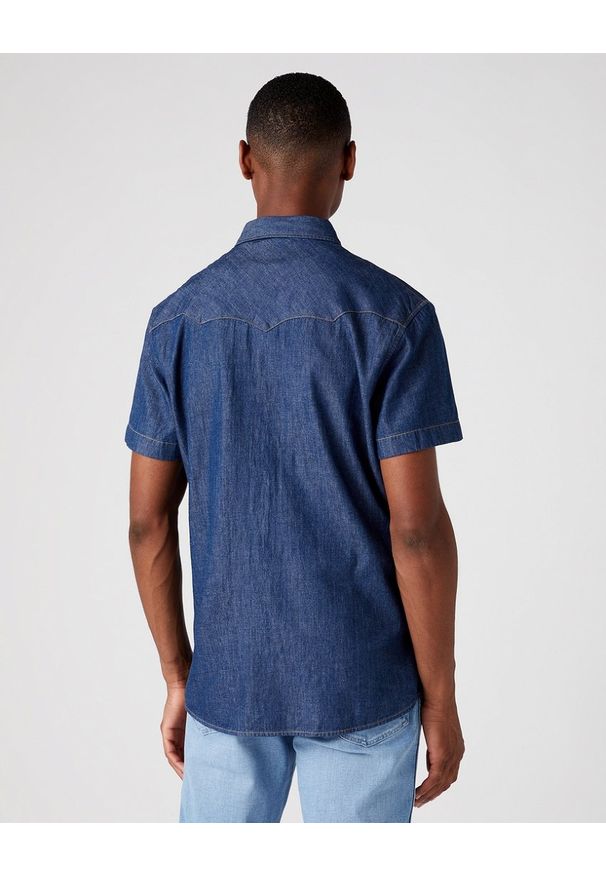 Wrangler - WRANGLER SS WESTERN SHIRT MĘSKA KOSZULA JEANSOWA SPOTLITE W5J05K38N 112146126. Materiał: jeans