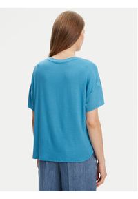 United Colors of Benetton - United Colors Of Benetton T-Shirt 3Z12D101X Niebieski Slim Fit. Kolor: niebieski. Materiał: wiskoza #4