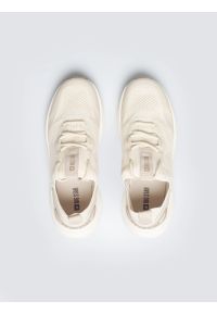 Big-Star - Sneakersy damskie beżowe TT274038 801. Okazja: na co dzień. Nosek buta: okrągły. Zapięcie: sznurówki. Kolor: beżowy. Materiał: materiał. Wzór: aplikacja #3