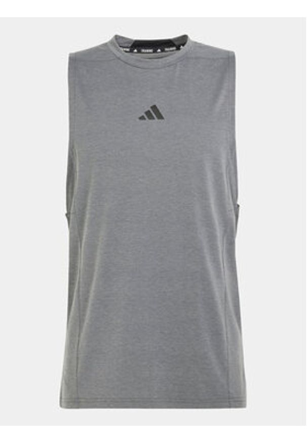 Adidas - adidas Koszulka techniczna Designed for Training IS3819 Szary Regular Fit. Kolor: szary. Materiał: syntetyk