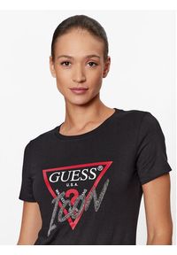 Guess T-Shirt W3BI42 I3Z14 Czarny Regular Fit. Kolor: czarny. Materiał: bawełna