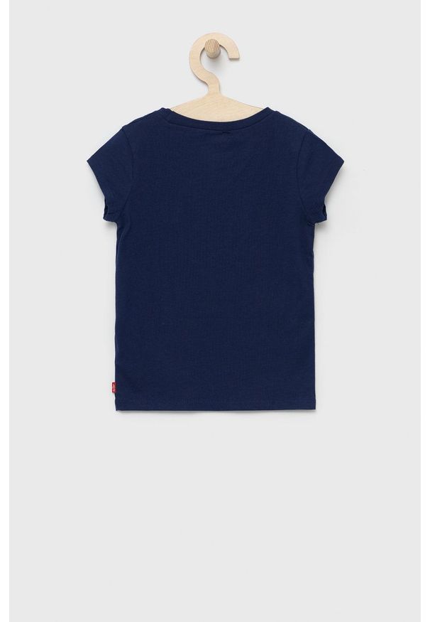 Levi's® - Levi's t-shirt bawełniany dziecięcy kolor granatowy. Okazja: na co dzień, na spotkanie biznesowe. Kolor: niebieski. Materiał: bawełna. Styl: biznesowy, casual