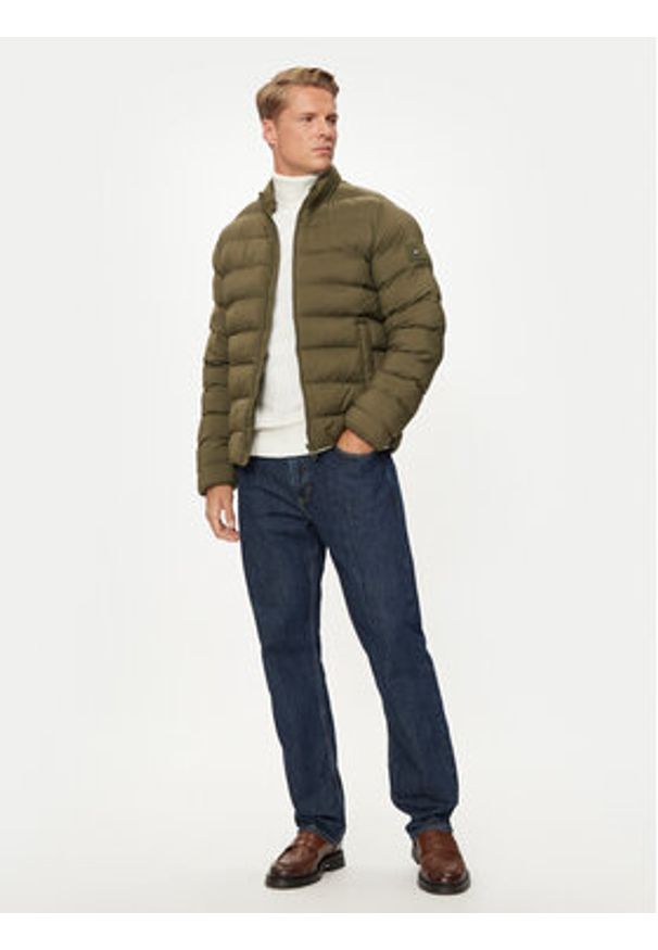 TOMMY HILFIGER - Tommy Hilfiger Kurtka zimowa MW0MW37259 Zielony Regular Fit. Kolor: zielony. Materiał: syntetyk. Sezon: zima