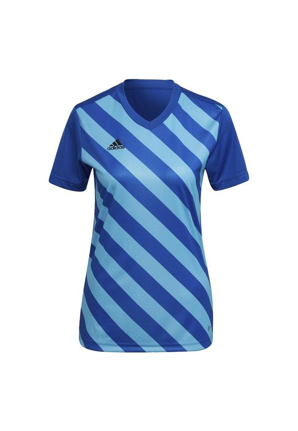 Adidas - Entrada 22 Graphic Jersey. Kolor: niebieski. Materiał: jersey. Sport: piłka nożna