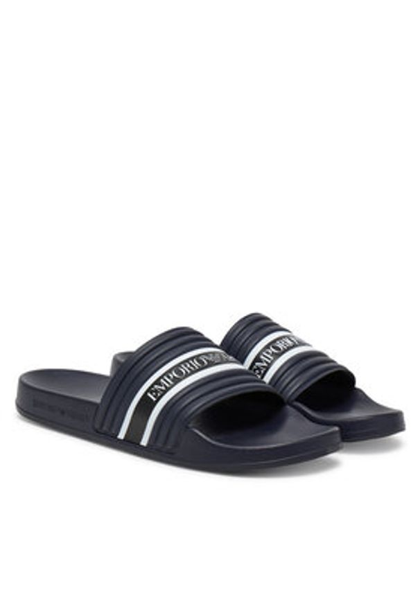 Emporio Armani Klapki XVPS14 XR277 U533 Granatowy. Kolor: niebieski