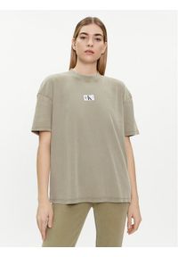 Calvin Klein Jeans T-Shirt J20J223278 Zielony Boyfriend Fit. Kolor: zielony. Materiał: bawełna