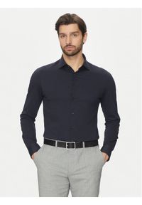 Michael Kors Koszula MD0MD91498 Granatowy Slim Fit. Kolor: niebieski. Materiał: bawełna