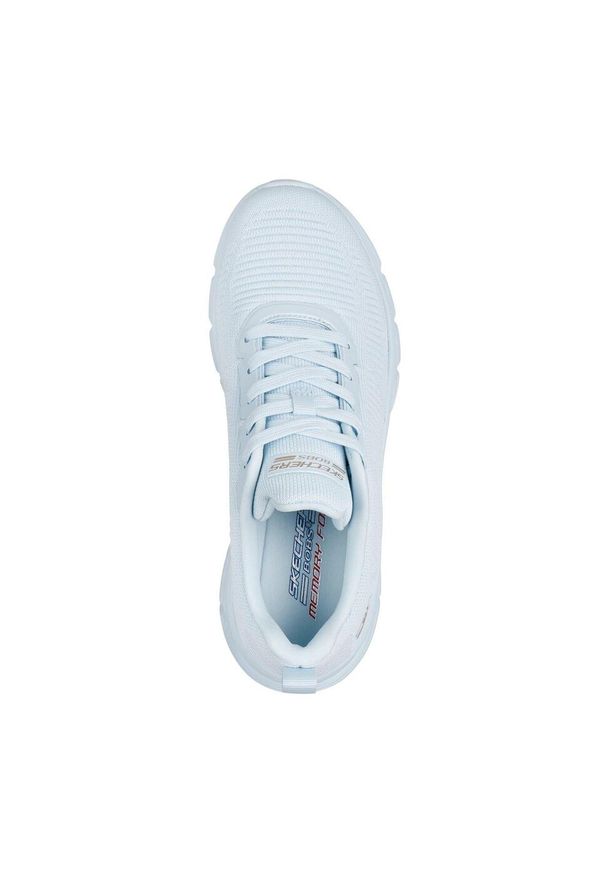 skechers - Damskie BOBS B FLEX HI FLYING HI Sneakersy Jasnoniebieski. Kolor: niebieski. Materiał: materiał