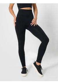 Sinsay - Legginsy sportowe - czarny. Kolor: czarny. Styl: sportowy