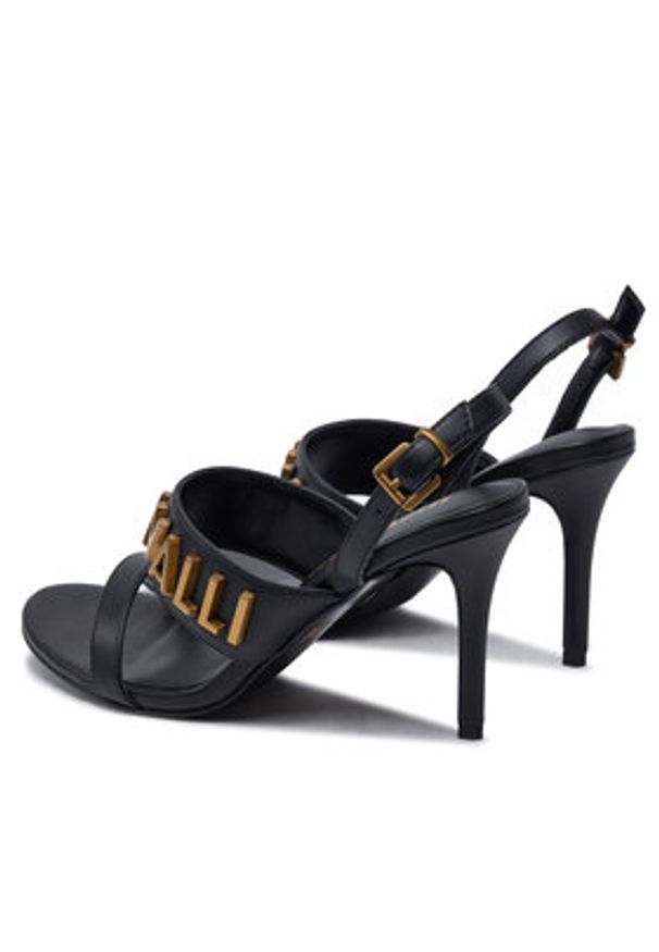 Just Cavalli Sandały 77RA3S69 Czarny. Kolor: czarny. Materiał: skóra