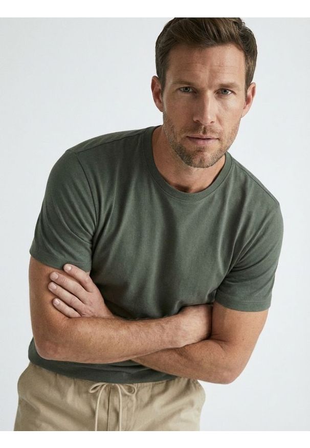 Sinsay - Bawełniana koszulka basic - Inny. Materiał: bawełna