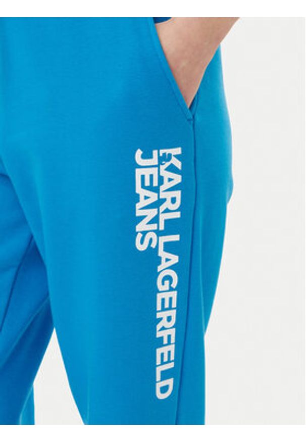 Karl Lagerfeld Jeans Spodnie dresowe A1W10058 Niebieski Regular Fit. Kolor: niebieski. Materiał: bawełna