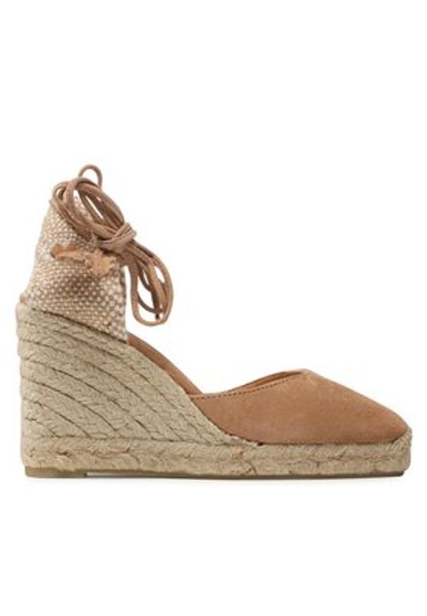 Castañer Espadryle Carina/8/007 021740-2008 Beżowy. Kolor: beżowy. Materiał: skóra