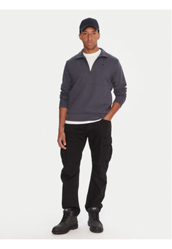 G-Star RAW - G-Star Raw Bluza Nifous Half Zip D26305-D566 Granatowy Regular Fit. Kolor: niebieski. Materiał: syntetyk