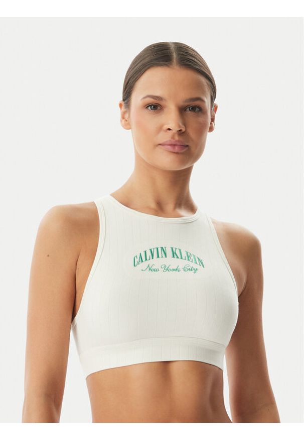 Calvin Klein Underwear Top LV00QF8707 Kremowy. Kolor: kremowy. Materiał: bawełna