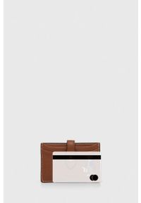Polo Ralph Lauren etui na karty skórzane kolor brązowy. Kolor: brązowy. Materiał: skóra #4