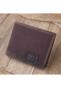 PAOLO PERUZZI - Portfel skórzany męskie RFID brązowy Paolo Peruzzi T-02. Kolor: brązowy. Materiał: bawełna #1