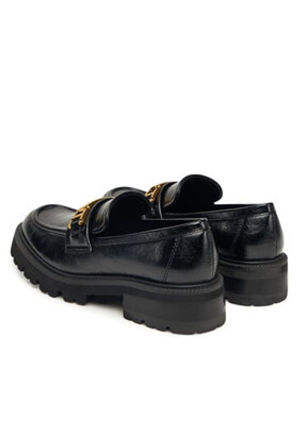 TwinSet - TWINSET Loafersy 252TGT080 Czarny. Kolor: czarny. Materiał: skóra