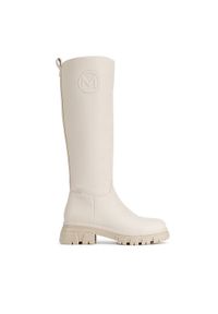 MEXX Oficerki MI001805143W Beżowy. Kolor: beżowy. Materiał: skóra