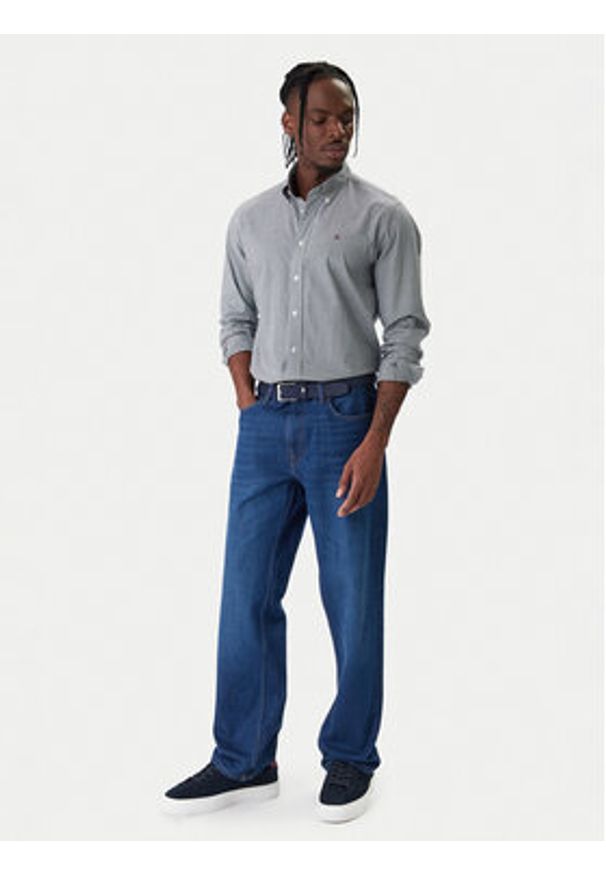 TOMMY HILFIGER - Tommy Hilfiger Koszula Gingham MW0MW41699 Niebieski Regular Fit. Kolor: niebieski. Materiał: bawełna