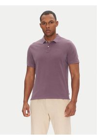 Pepe Jeans Polo New Oliver PM542099 Fioletowy Regular Fit. Typ kołnierza: polo. Kolor: fioletowy. Materiał: bawełna