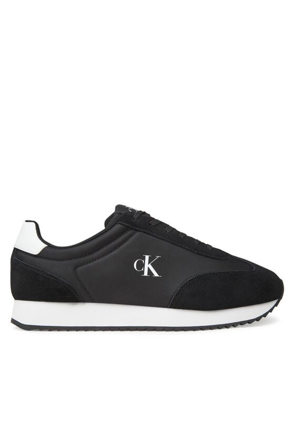 Calvin Klein Jeans Sneakersy Retro Runner Lace Up Ny-Su YM0YM01325 Czarny. Kolor: czarny. Materiał: skóra