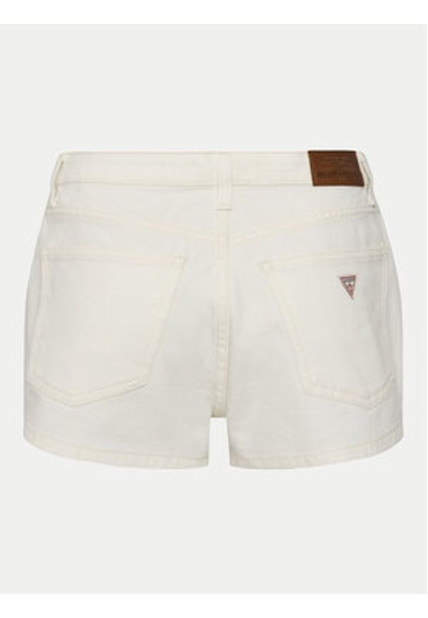 Guess Jeans Szorty jeansowe W5GD0Y D5M62 Biały Regular Fit. Kolor: biały. Materiał: bawełna