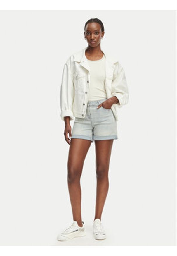 Morgan Szorty jeansowe 241-SHAKU Niebieski Regular Fit. Kolor: niebieski. Materiał: bawełna