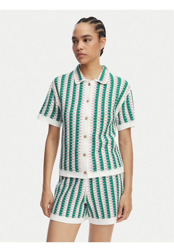 Banana Moon Koszula Avila Bloomday MXN47 Zielony Regular Fit. Kolor: zielony. Materiał: bawełna