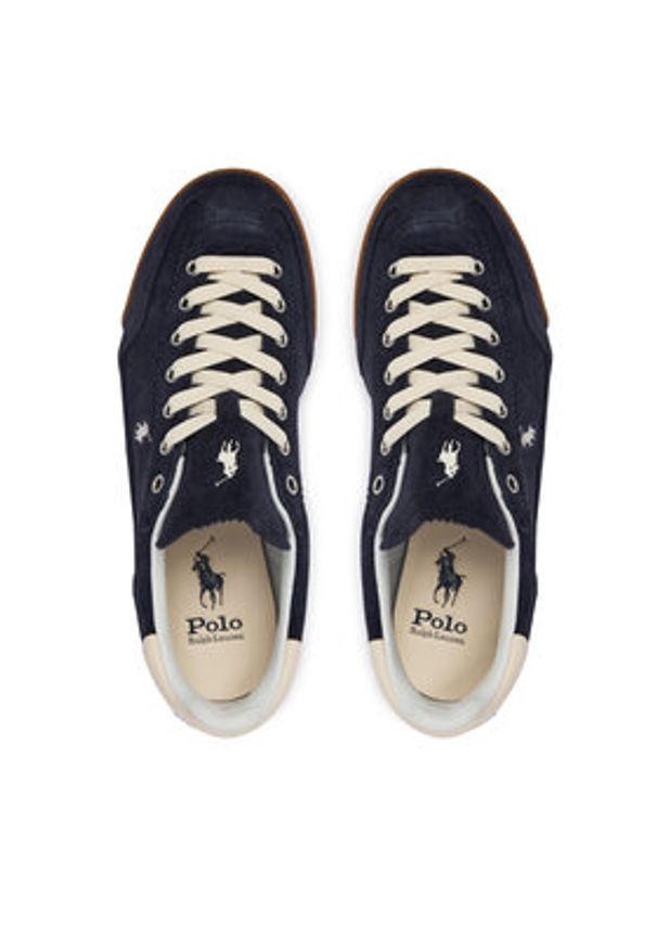 Polo Ralph Lauren Sneakersy 804P08219003 Granatowy. Kolor: niebieski. Materiał: skóra, zamsz