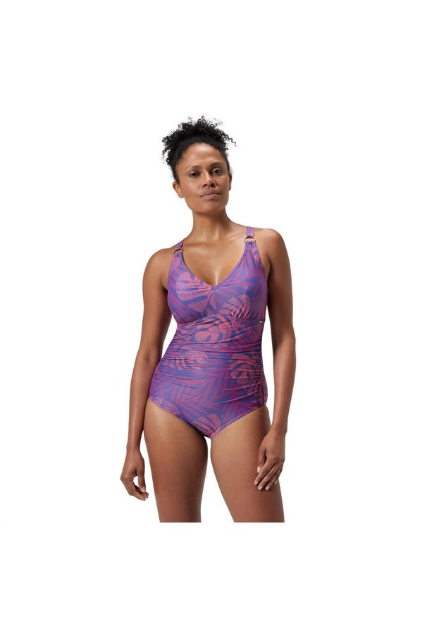 Strój kąpielowy jednoczęściowy damski na basen Speedo Shaping V Neck. Kolor: fioletowy