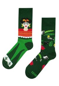 His Story - Skarpetki Bawełniane - Tematyczne - Zielone, Frida. Kolor: zielony. Materiał: elastan, bawełna, poliamid #4