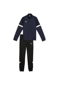 Puma - Dres Dziecięcy/dziecięcy Team Rise. Okazja: na uczelnię. Kolor: czarny, niebieski, wielokolorowy. Materiał: dresówka