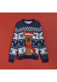 Reserved - Sweter ze świątecznym motywem - Wielobarwny. Styl: wizytowy #1