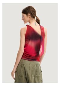 Desigual Bluzka Bratislava 26SWTK31 Czerwony Slim Fit. Kolor: czerwony. Materiał: syntetyk #3