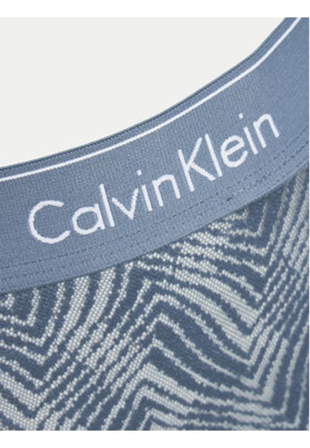 Calvin Klein Underwear Stringi 000QF7714E Niebieski. Kolor: niebieski. Materiał: syntetyk
