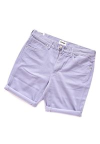 Wrangler - SPODENKI WRANGLER 5 POCKET SHORT HEIRLOOM LILAC W14CLV33C. Materiał: jeans. Wzór: aplikacja