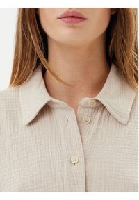 Vero Moda Koszula Natali 10279685 Beżowy Standard Fit. Kolor: beżowy. Materiał: bawełna #5