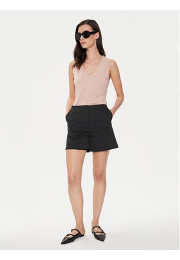 Sisley Top 3I1XLH00S Różowy Regular Fit. Kolor: różowy. Materiał: bawełna