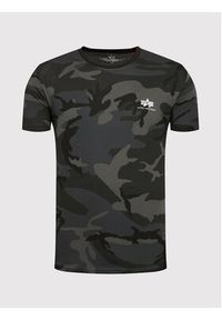 Alpha Industries T-Shirt Backprint T Camo 128507C Czarny Regular Fit. Kolor: czarny. Materiał: bawełna #4