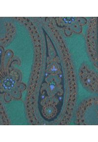Krawat Męski - Głęboka Zieleń, Duże Paisley - Alties. Materiał: tkanina. Wzór: paisley. Styl: wizytowy, elegancki #5