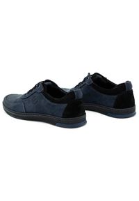 KOMODO Buty męskie skórzane casual 918K granatowe niebieskie. Okazja: na co dzień. Kolor: niebieski. Materiał: skóra. Styl: casual #4