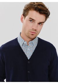 Pako Lorente - PAKO LORENTE – Męski kardigan w kolorze granatowym. Kolor: niebieski. Materiał: poliamid, wiskoza. Sezon: jesień #8