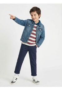 Sinsay - Spodnie typu chinos z elastycznym pasem - granatowy. Kolor: niebieski #1