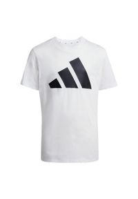 Adidas - Koszulka Essentials Kids. Kolor: czarny, wielokolorowy, biały. Materiał: bawełna