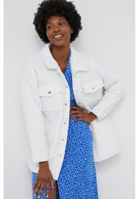 Answear Lab kurtka damska kolor biały przejściowa. Kolor: biały. Materiał: materiał. Wzór: gładki. Styl: wakacyjny #1