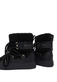 TOMMY HILFIGER - Tommy Hilfiger Śniegowce Faux Shearling Snowboot FW0FW08788 Czarny. Kolor: czarny. Materiał: materiał #4