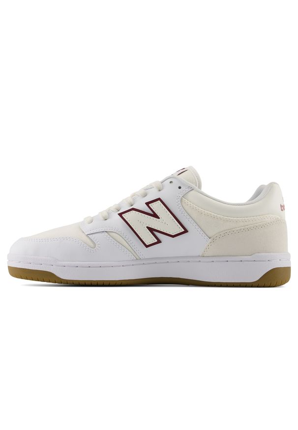 Buty unisex New Balance U480P1BB – białe. Okazja: na co dzień. Kolor: biały. Materiał: materiał, syntetyk, dresówka, skóra. Szerokość cholewki: normalna. Sport: turystyka piesza