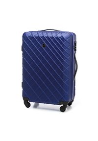 Wittchen - Zestaw walizek z ABS-u z deseniem granatowy. Kolor: niebieski. Materiał: guma #8