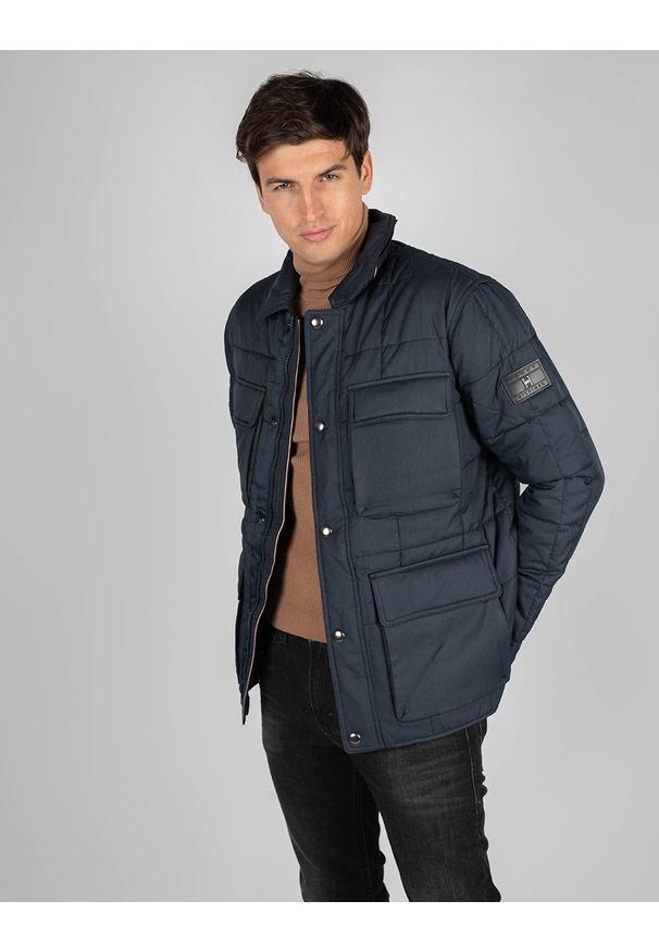 TOMMY HILFIGER - Tommy Hilfiger Kurtka "Quilted Airfield" | MW0MW14880 | Mężczyzna | Granatowy. Okazja: na co dzień. Kolor: niebieski. Materiał: poliester. Wzór: aplikacja. Styl: casual
